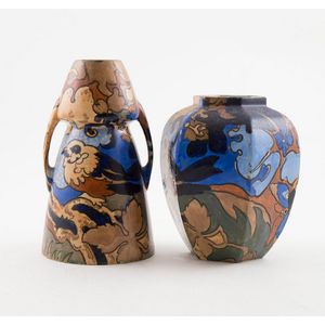 Two Bursley Ware Art Deco vases 'Amstel' design by Frederick…