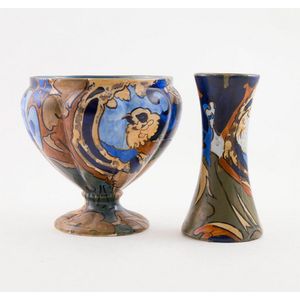 Bursley Ware Art Deco rose bowl and vase 'Amstel' design by…
