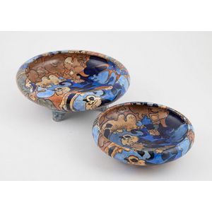 Two Bursley Ware Art Deco shallow table centre bowls 'Amstel'…