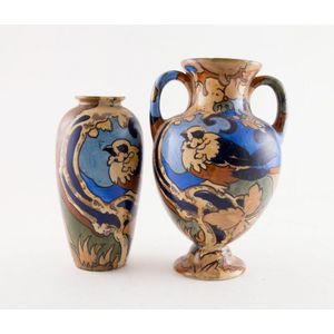 Two Bursley Ware Art Deco vases 'Amstel' design by Frederick…