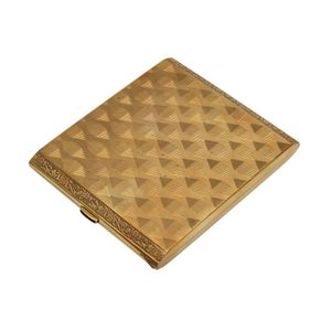 A gold cigarette case, the square case with engraved and…