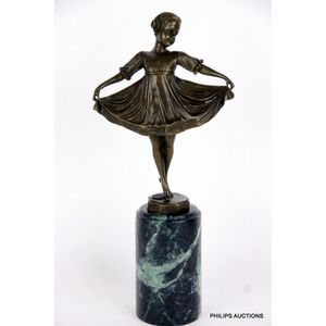 Art Deco Bronze Dancing Girl Sculpture - Figures/Groups - Sculpture ...