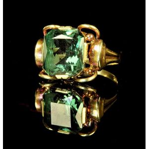 14ct Gold & Green Spinel Ring - Rings - Jewellery