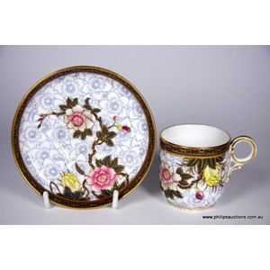 A Royal Worcester demitasse cup and saucer, 1883, pattern W… - Royal ...