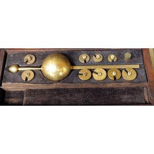 Antique 'Syke's Hydrometer' in mahogany case and an Italian…