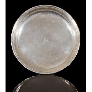 A George II Irish silver alms dish, Dublin 1730, of plain…