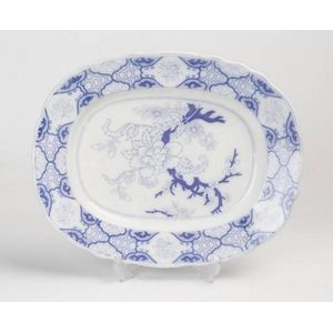A blue and white transfer printed chinoiserie Staffordshire&hellip;