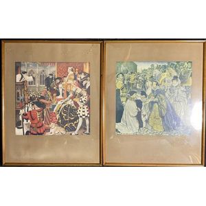 After Byam Shaw, (1872-1919) Britain, the entrance of Queen…