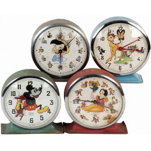 Walt Disney: Bayard alarm clocks, made in France, including…