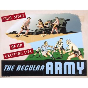 'Two Sides of An Exciting Life. The Regular Army', colour…