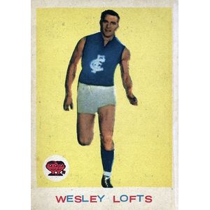1964 Carlton Footballer Wesley Lofts Scanlens Card G/VG Condition