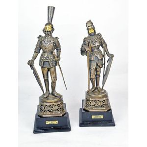 Two, German late 19th century figures in 'Pseudo or Hanau…