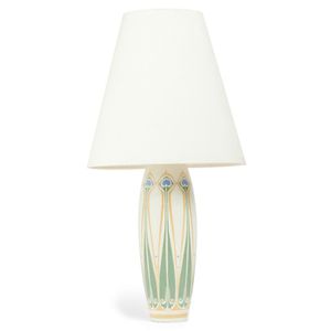 De Distel table lamp, ceramic base in cream, green and mustard.…