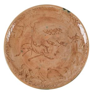 Emus in Landscape Pottery Plate by Neil Douglas & A.M.B - Boyd, Merric ...