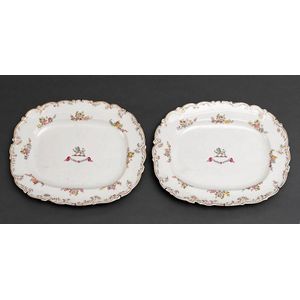 A pair of Chamberlain Worcester meat plates, circa 1845, (2)&hellip;