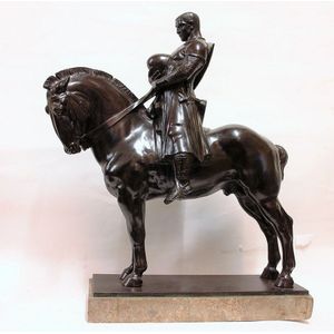 Gustav Adolf Daumiller, Praying Knight on Horseback' large…