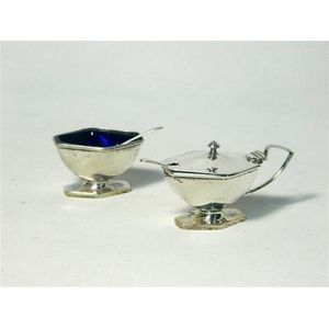 Spice Cruet Holder Caddy condiment Set Victorian silver plated