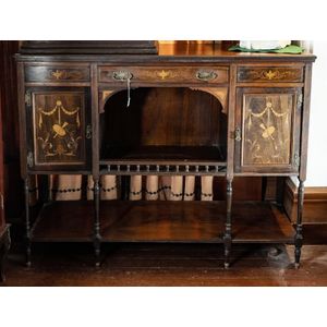 1920s Chippendale reproduction sideboard. Walnut two cupboard,…