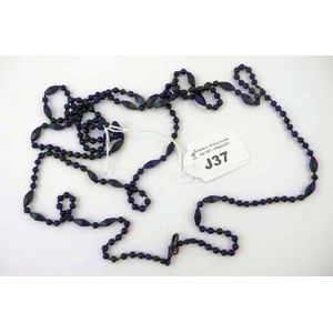 Whitby jet bead muff chain