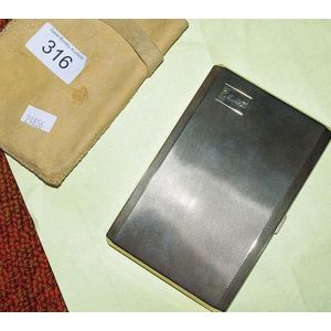 9ct gold cigarette case. Total weight approx 167 grams.…