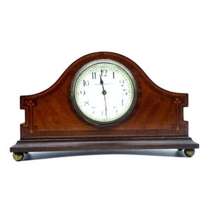Antique French Inlaid Bedroom Clock - 28x16cm - Clocks - Zother ...