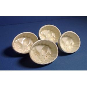 Four Spode antique jelly moulds, all with internal impressed…