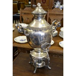 19th Century Regency Sheffield Silver Plated Tea Urn for sale at Pamono