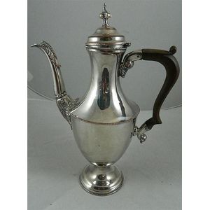 Old Sheffield plate urn shaped coffee pot lid needs re soldering