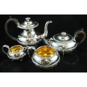 Vintage Silver Plate Coffee Set, Tea Set, Leonard Silver EPNS A1