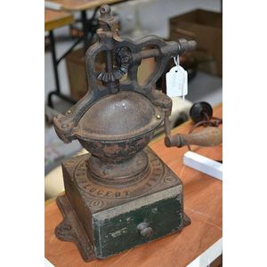 Antique French Peugeot Freres Brevetes coffee grinder in cast…