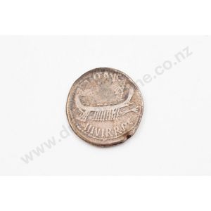 Mark Antony ancient Roman silver coin, Ar Denarius with one…