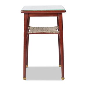 Seeger Table Gustav Siegel-inspired Two-Tier Side Table with Brass Accents - Tables ...