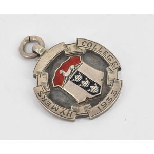 An enamel and silver 'Hymers College' fob medallion, Chester.