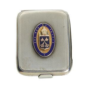 A sterling silver and 14ct gold matchbook cover, the…