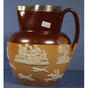 Royal Doulton Harvest Jug with Sterling Silver Rim - Royal Doulton ...