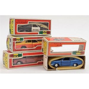 Four Diapet models, including 12-0179 Mazda Savanna Gs-II,…