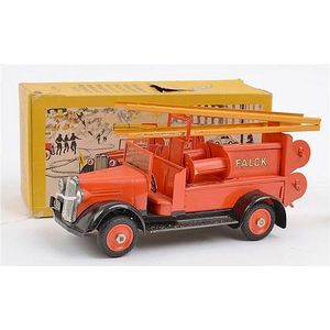 Tekno 351 Falck fire engine, red and black tinplate, with…