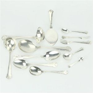 Danish sterling silver cutlery by Cohr comprising twelve main…