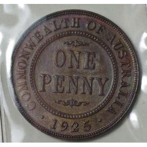 Rare 1925 Australian penny - high grade sold as aUnc by Spinks…
