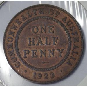 Rare 1923 Australian half penny sold as Spinks auctions in 1982…