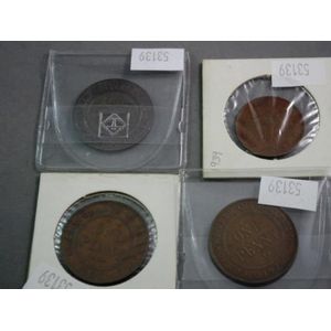 Australian 1925 penny together with 1920 & 1934 penny & 1931…