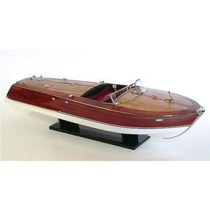 An Italian scale model of a Riva Speedboat on an ebonised stand…