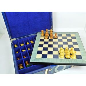 A fine Italian marquetry veneer chess set manufactured by A.…