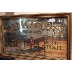 Bar mirror, Simmonds pale ale & Stout (Lettering in gold leaf)…