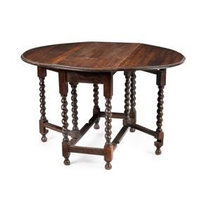 A dropside oak gate leg table, 19th century, 72 cm high, 43m…