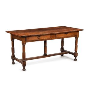 A provincial oak and fruitwood farmhouse table, late 18th…