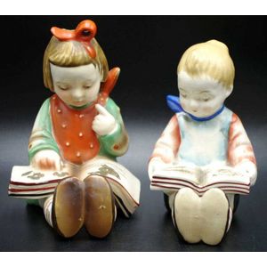 Pair of 1940's Gold Castle Japanese bookends in the form of a…