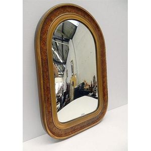 An early 20th century American convex mirror with notation…
