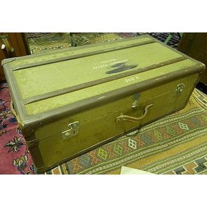 Vintage Mitchell 35MM Film Case Mini Trunk Steamer Trunk Chest Film Baggage