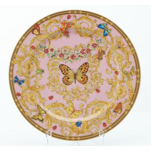 A porcelain serving plate by Versace, from the 'Le Jardin…